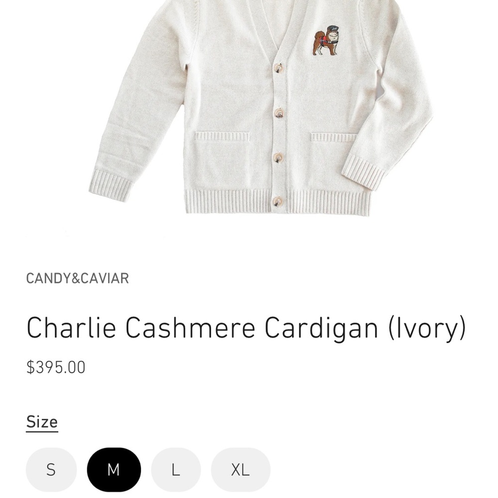 Ivory Cashmere Cardigan